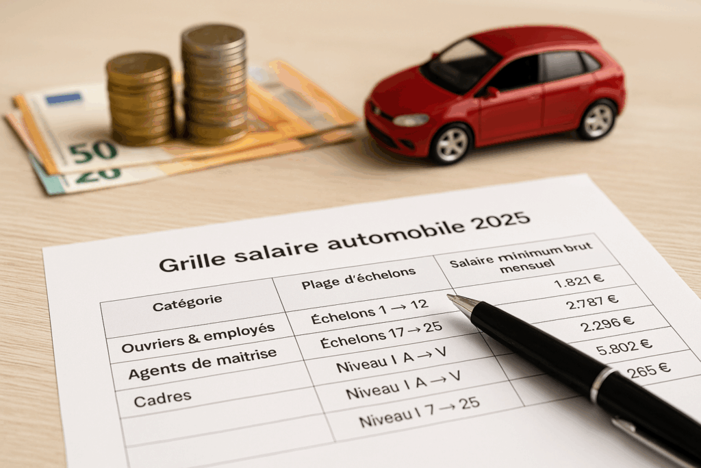 grille salaire automobile 2025