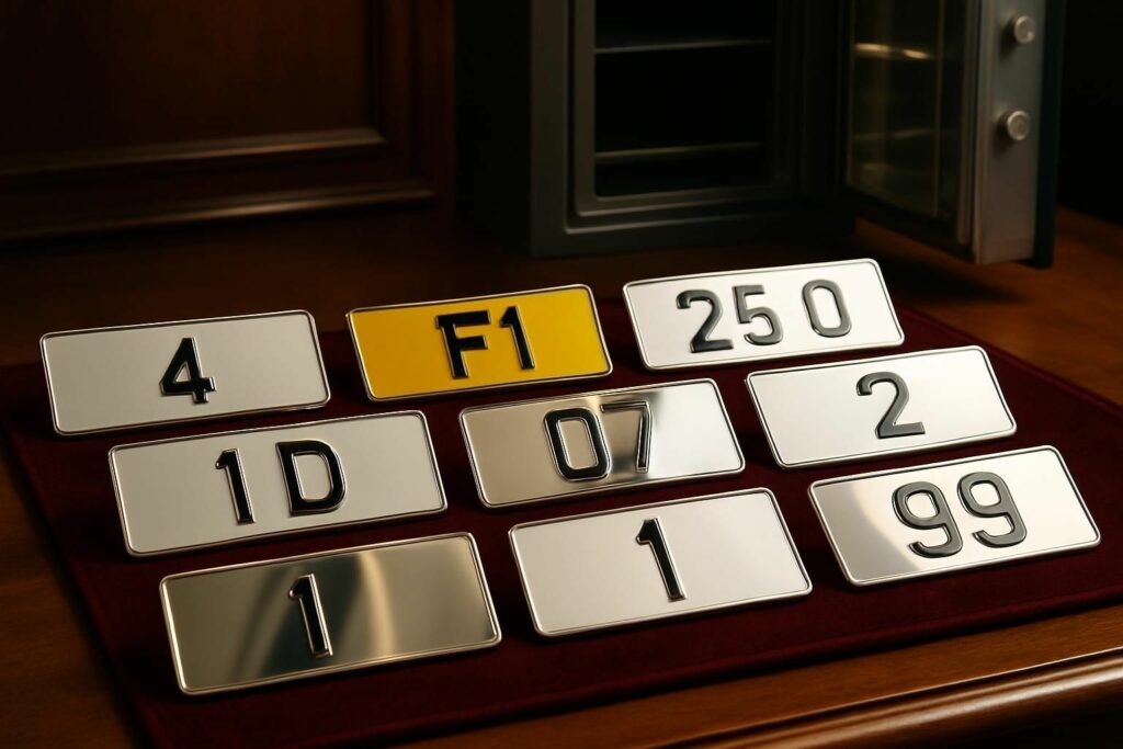 Découvrez les plaques d'immatriculation les plus chères au monde, leurs histoires fascinantes et pourquoi elles atteignent des prix record.