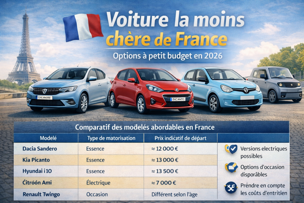 voiture la moins cher de france