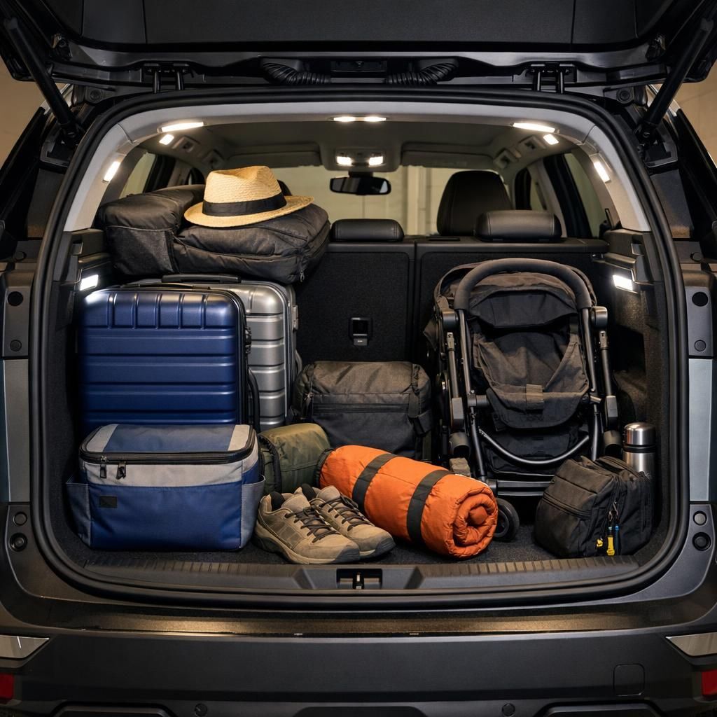 Découvrez le volume du coffre et les dimensions détaillées de la Peugeot 3008 pour mieux apprécier son espace de rangement et son design compact.