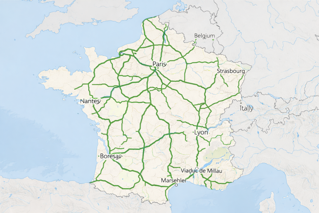 carte des autoroutes gratuites france