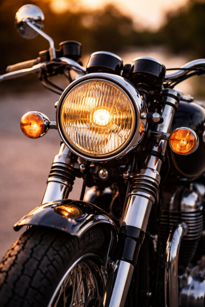 phare vintage moto